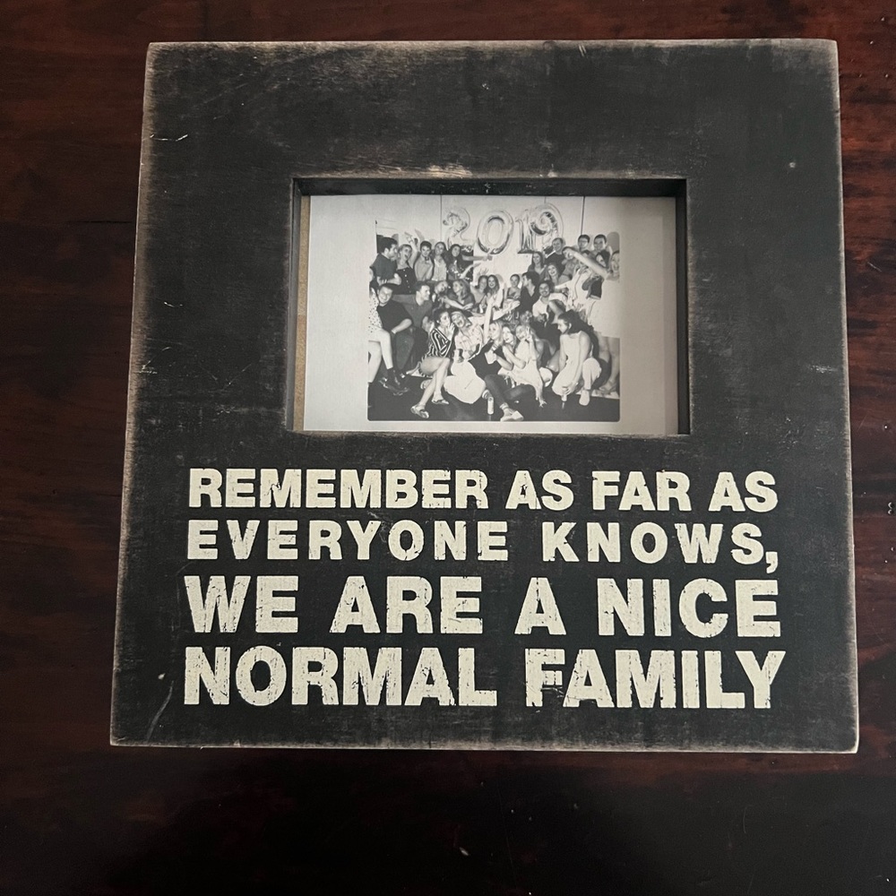 Black Wooden Family Photo Frame